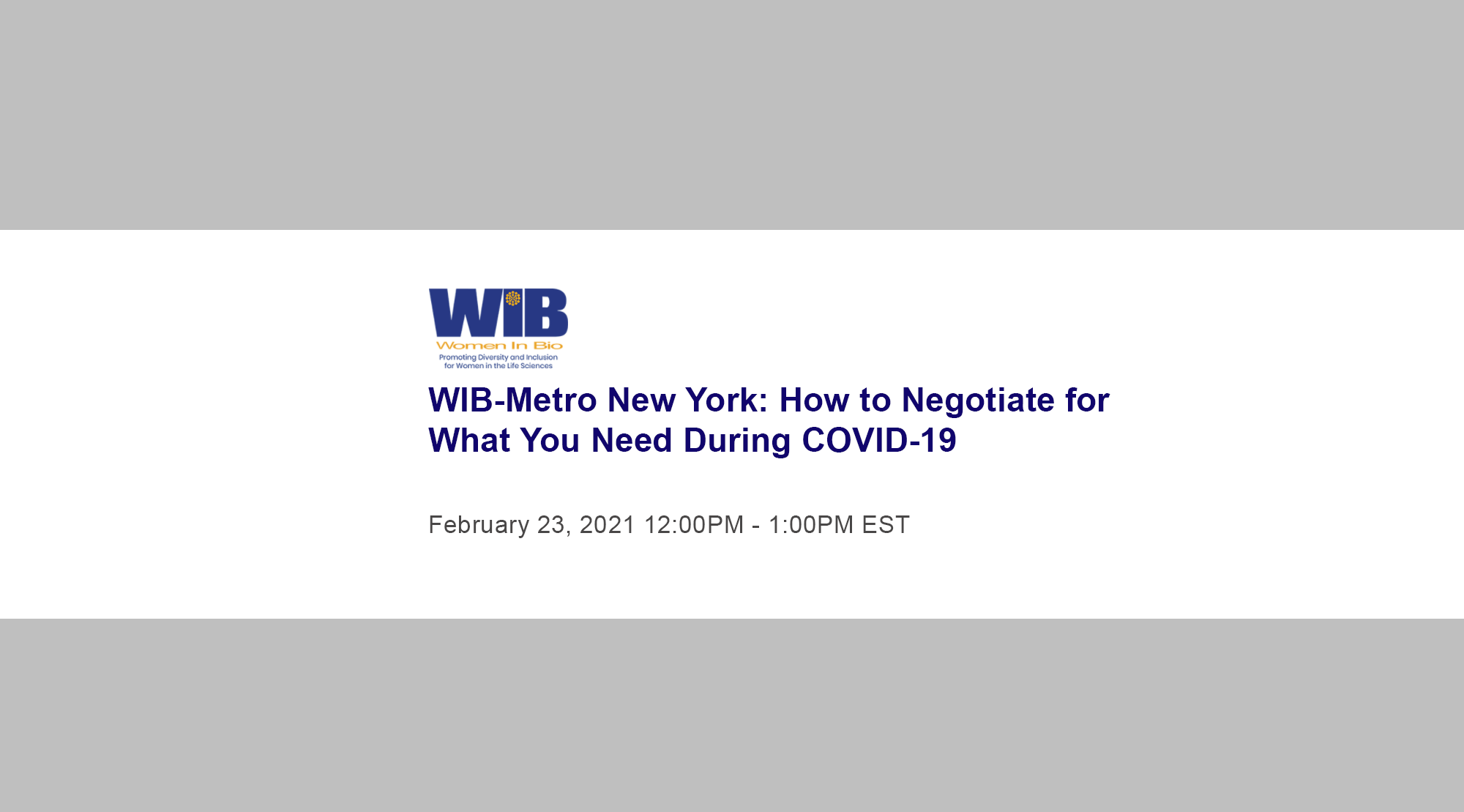 WIB-Metro New York: How to Negotiate for What You Need During COVID-19