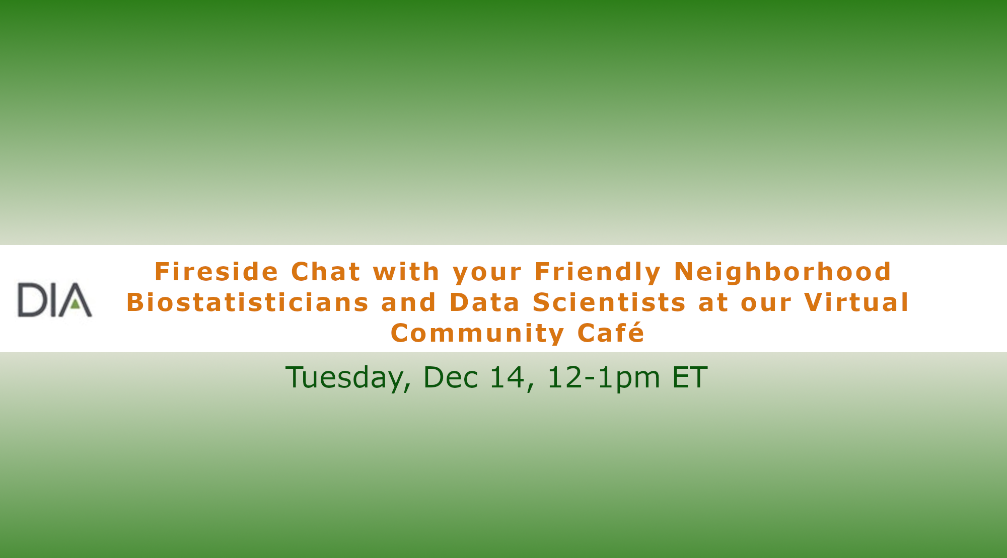 Fireside Chat with your Friendly Neighborhood Biostatisticians and Data Scientists at our Virtual Community Café