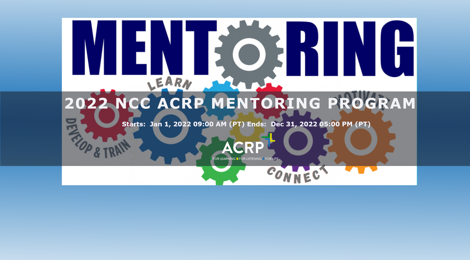 2022 NCC ACRP MENTORING PROGRAM